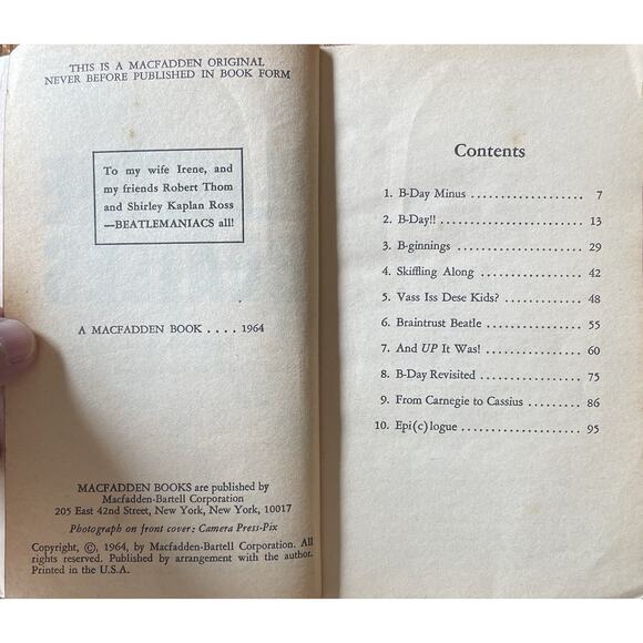 All About The Beatles Edward De Blasio Macfadden Bartell 50-210 First 1964 - Picture 5 of 5